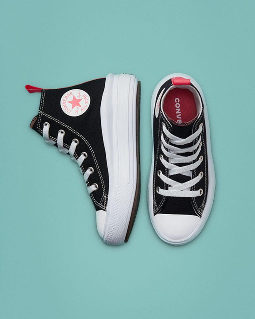 Converse Chuck Taylor All Star Move Høye Platform Sko Jente Svarte Rosa Hvite | 347GASFTQ