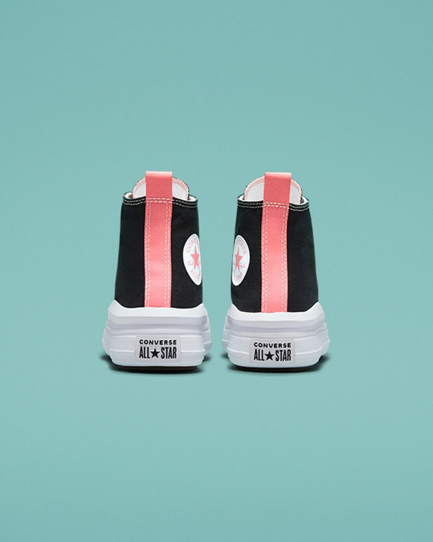 Converse Chuck Taylor All Star Move Høye Platform Sko Jente Svarte Rosa Hvite | 347GASFTQ