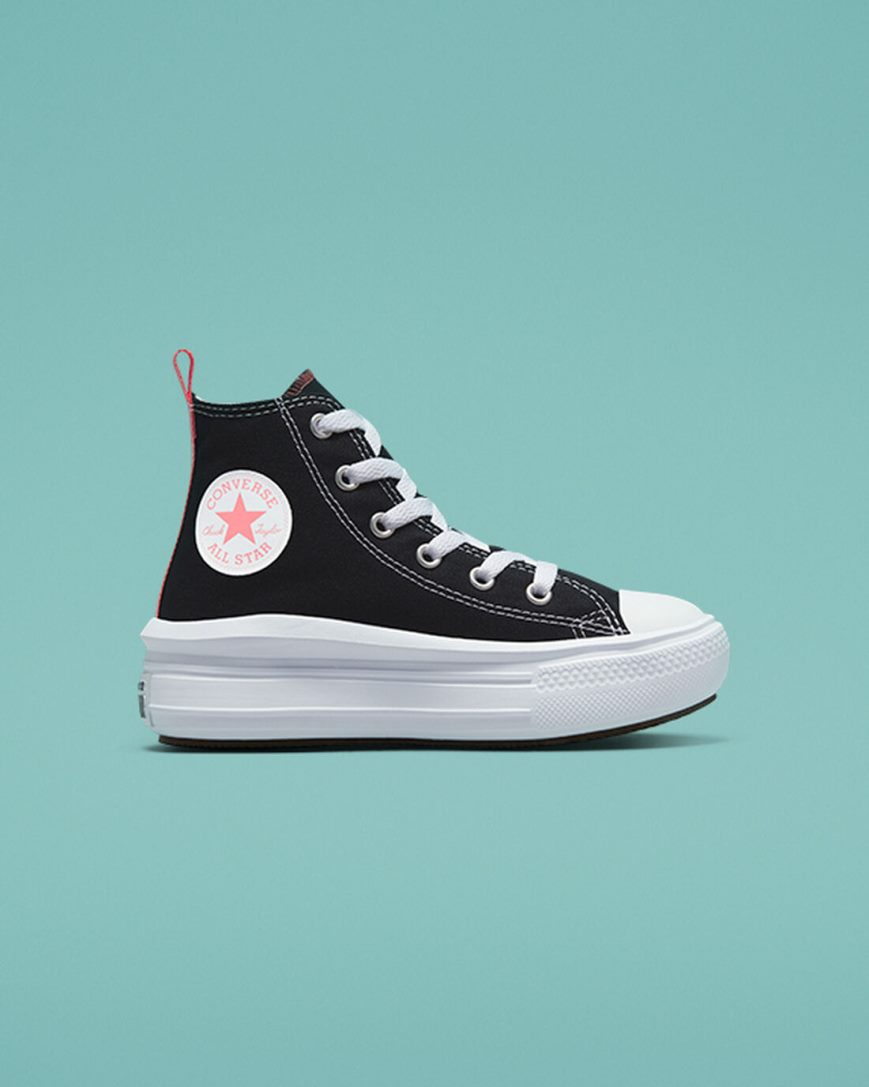 Converse Chuck Taylor All Star Move Høye Platform Sko Jente Svarte Rosa Hvite | 347GASFTQ
