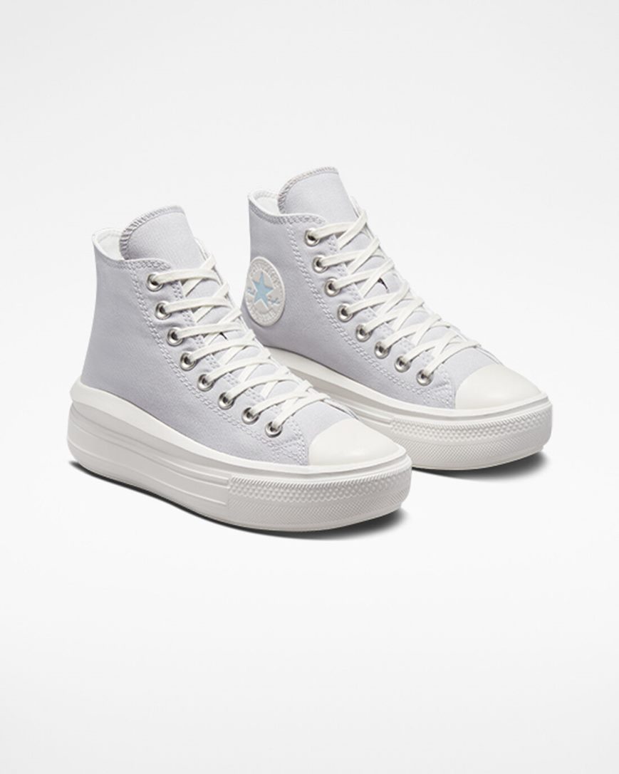 Converse Chuck Taylor All Star Move Høye Platform Sko Dame Lilla Hvite | 504IMLOZP