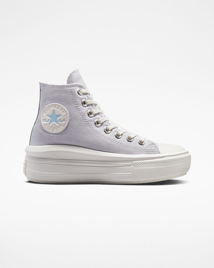 Converse Chuck Taylor All Star Move Høye Platform Sko Dame Lilla Hvite | 504IMLOZP