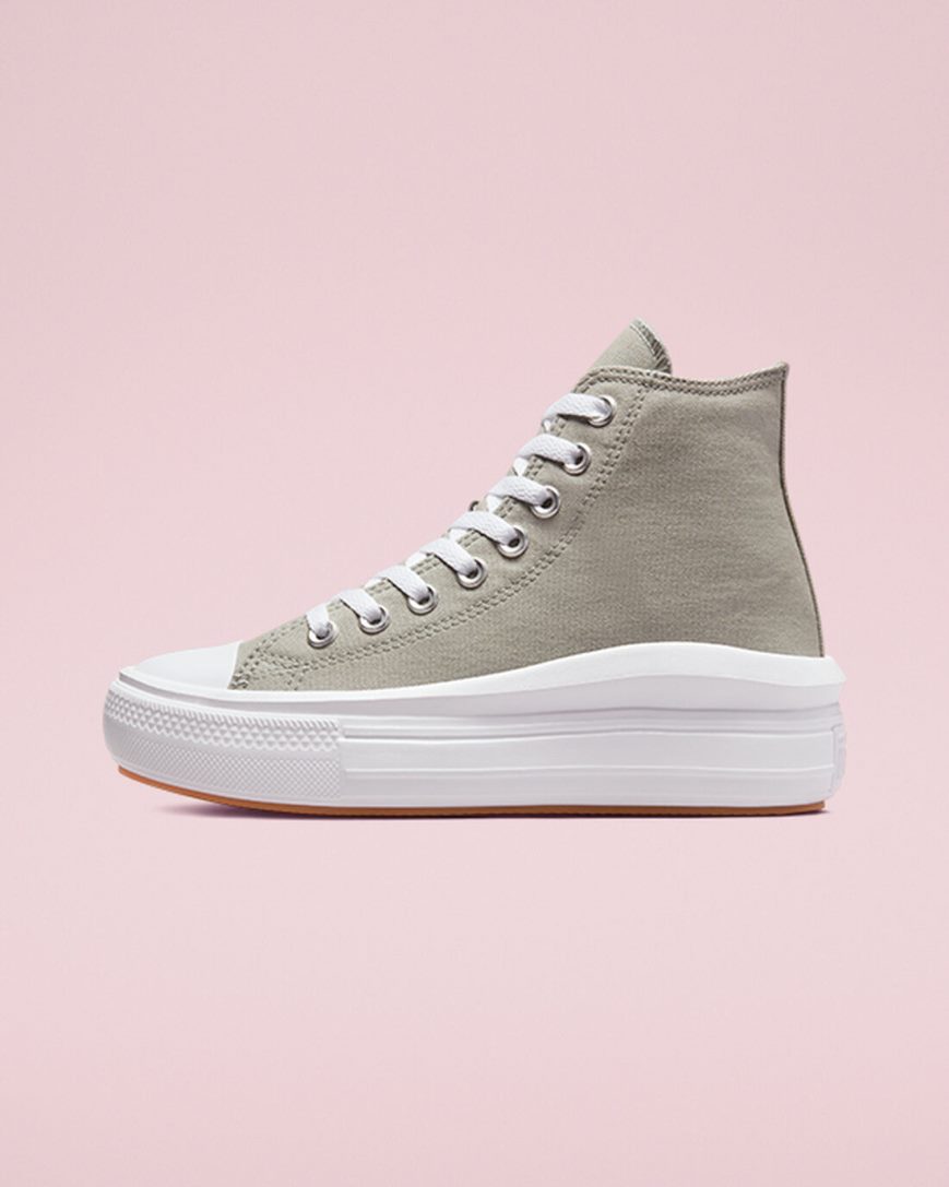Converse Chuck Taylor All Star Move Høye Platform Sko Dame Olivengrønne Hvite | 862YOIHFJ