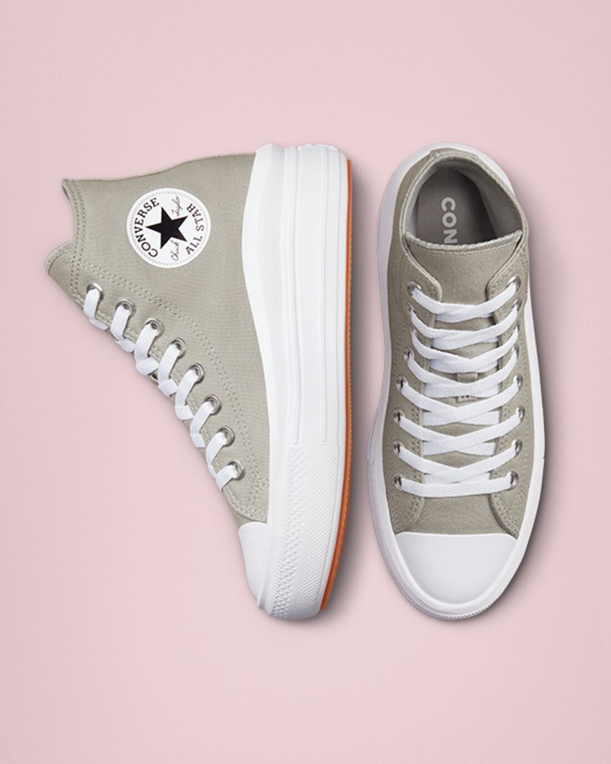 Converse Chuck Taylor All Star Move Høye Platform Sko Dame Olivengrønne Hvite | 862YOIHFJ
