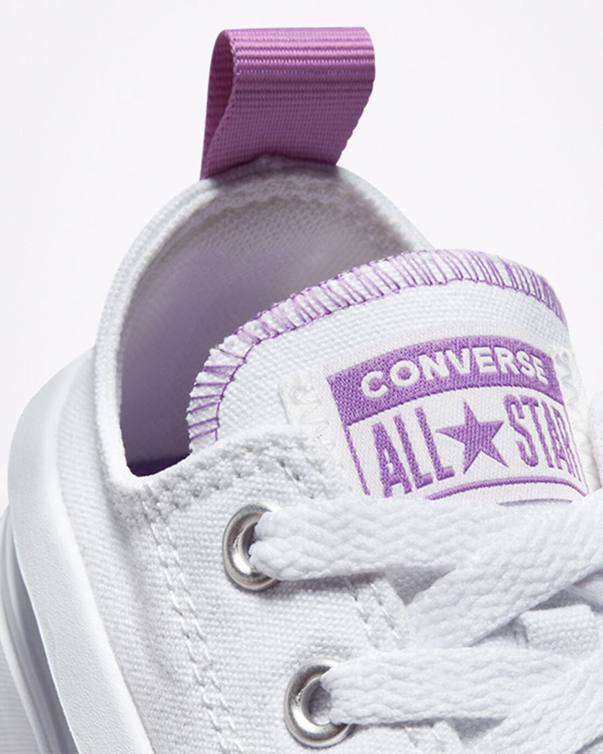 Converse Chuck Taylor All Star Move Lave Platform Sko Jente Hvite Lilla Hvite | 013NROQPL