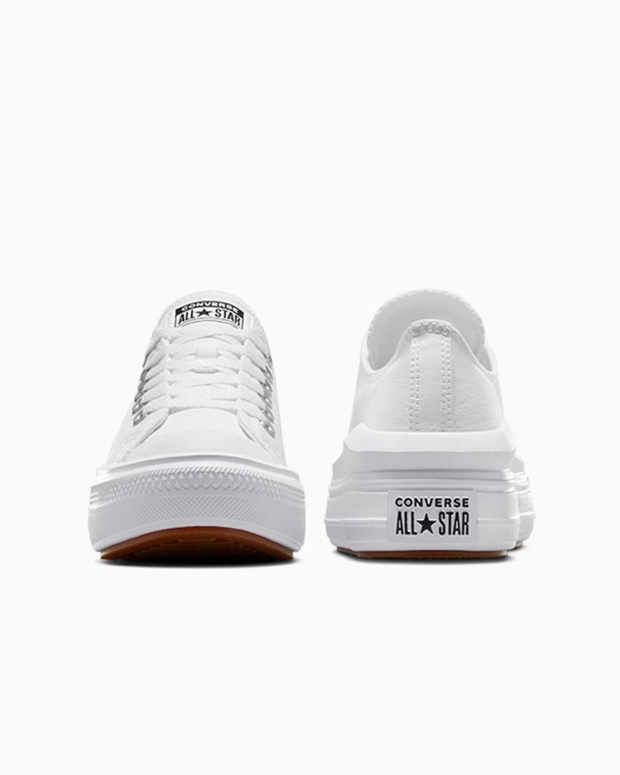 Converse Chuck Taylor All Star Move Lave Platform Sko Dame Hvite | 743DRYAHS