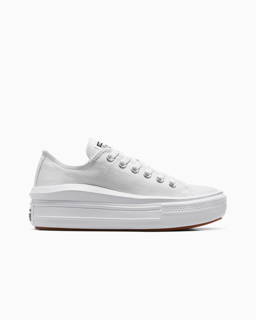 Converse Chuck Taylor All Star Move Lave Platform Sko Dame Hvite | 743DRYAHS