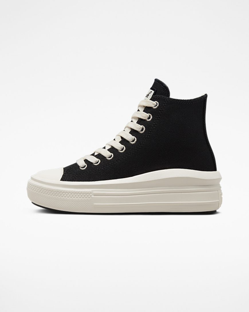 Converse Chuck Taylor All Star Move Oversized Patch Høye Platform Sko Dame Svarte Beige Hvite | 407COWJMA