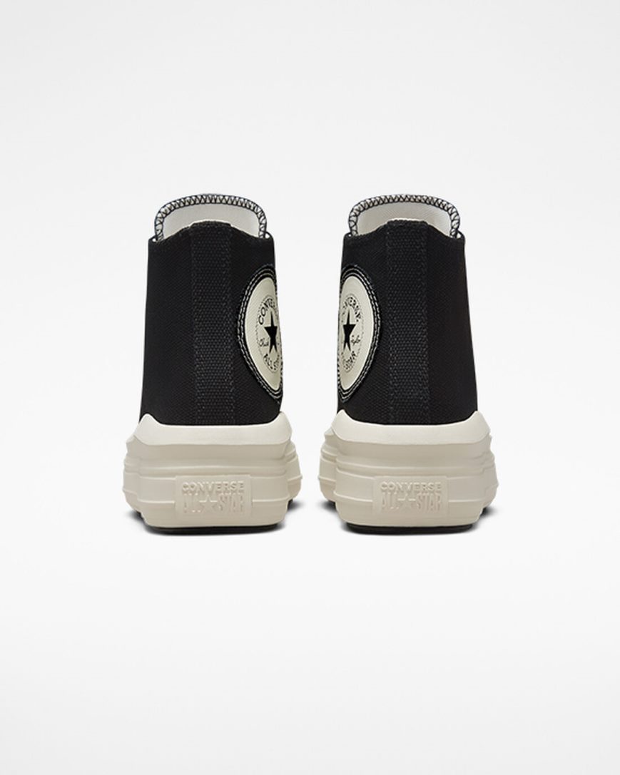 Converse Chuck Taylor All Star Move Oversized Patch Høye Platform Sko Dame Svarte Beige Hvite | 407COWJMA