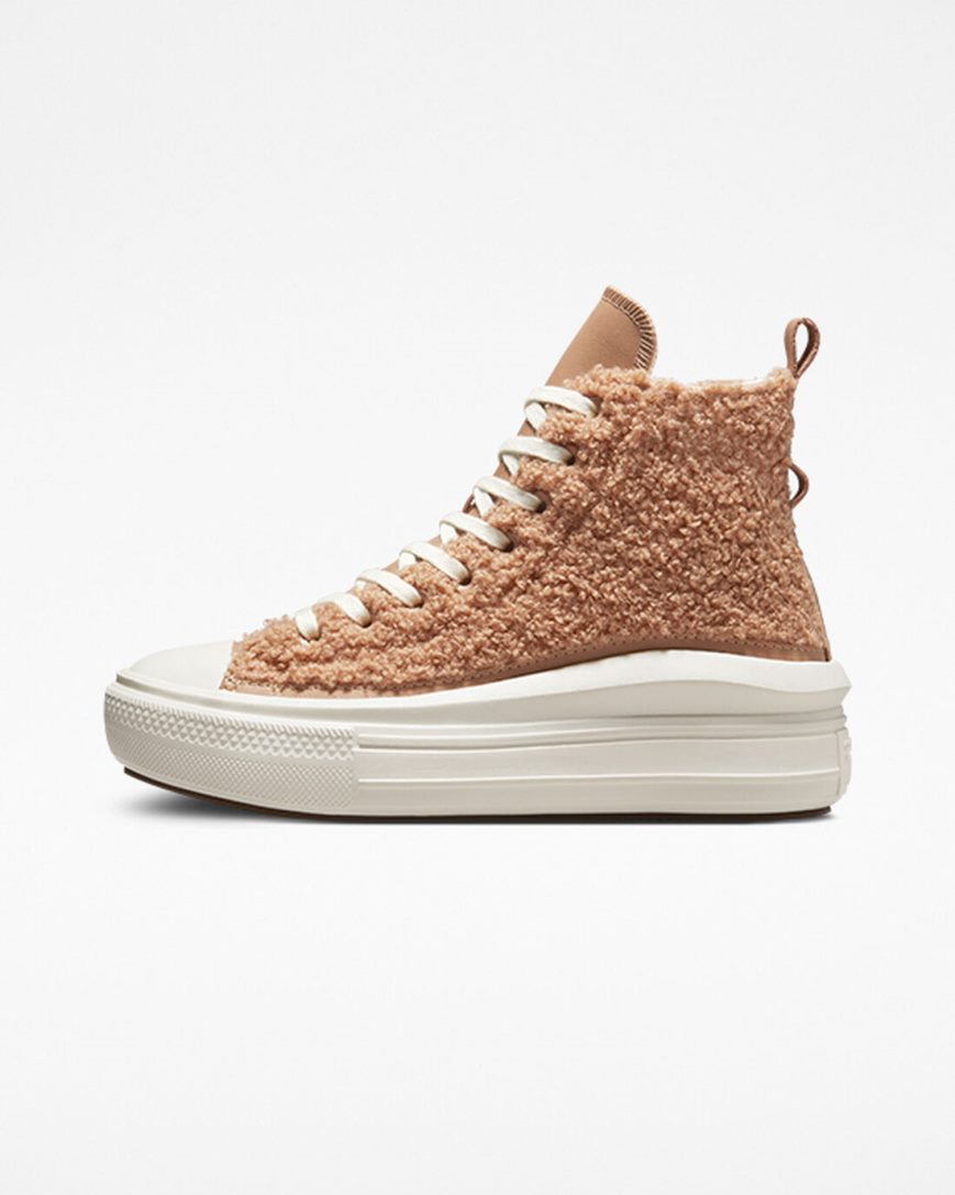 Converse Chuck Taylor All Star Move Sherpa Høye Platform Sko Dame Brune | 194ATUDIE