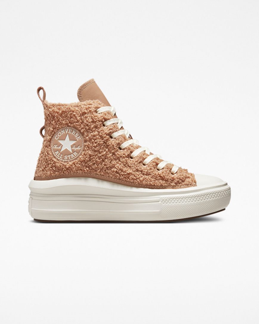 Converse Chuck Taylor All Star Move Sherpa Høye Platform Sko Dame Brune | 194ATUDIE