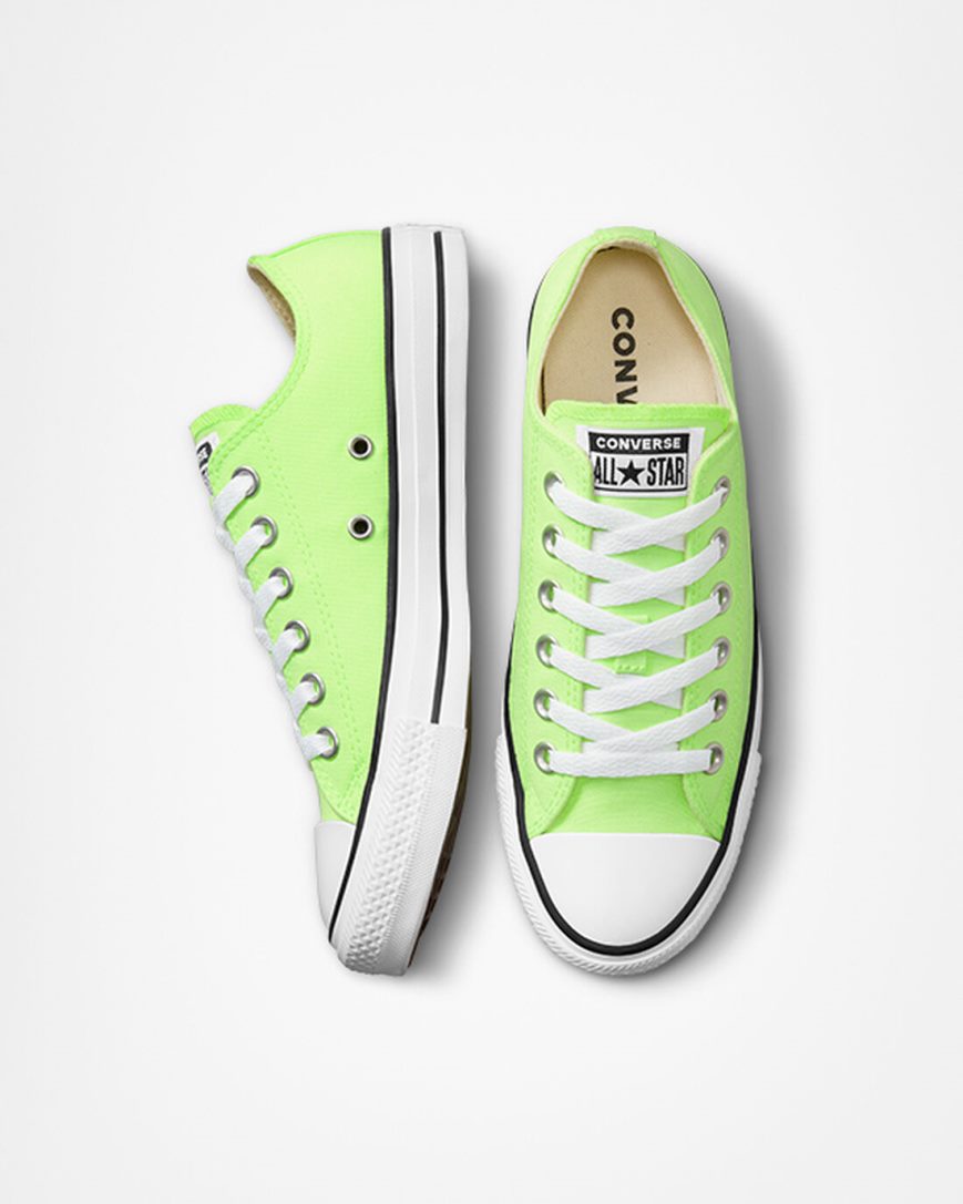 Converse Chuck Taylor All Star Neon Lave Sko Herre Grønn Hvite Svarte | 934NFYJZR