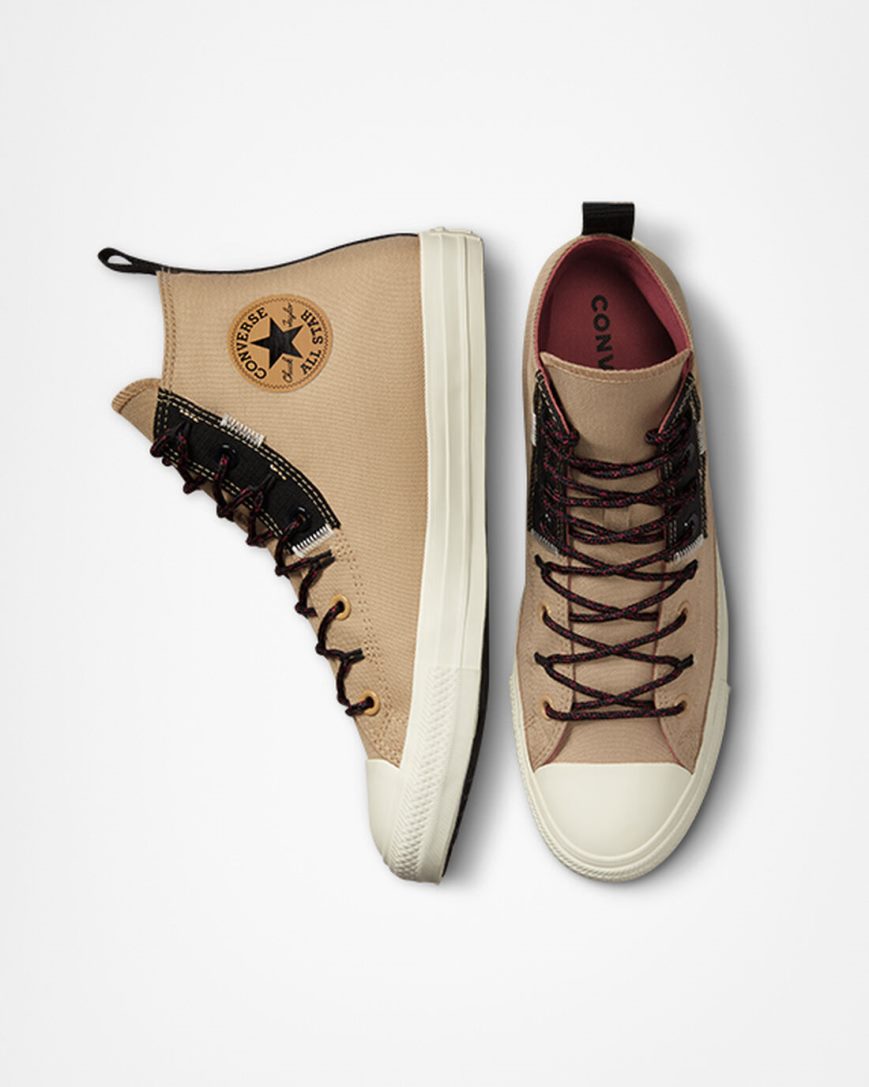 Converse Chuck Taylor All Star Rugged Basics Høye Sko Dame Khaki Oransje | 719IOSFCE