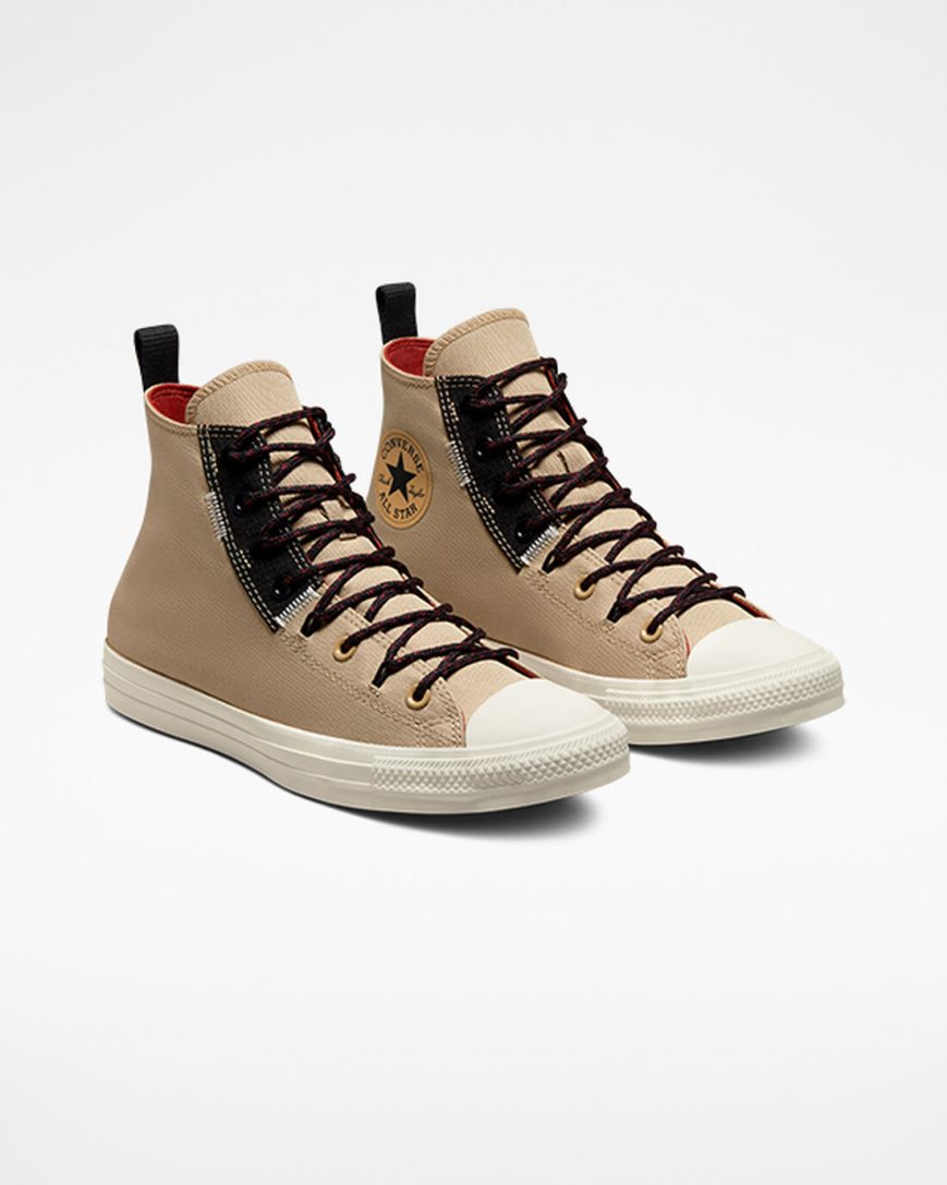 Converse Chuck Taylor All Star Rugged Basics Høye Sko Dame Khaki Oransje | 719IOSFCE