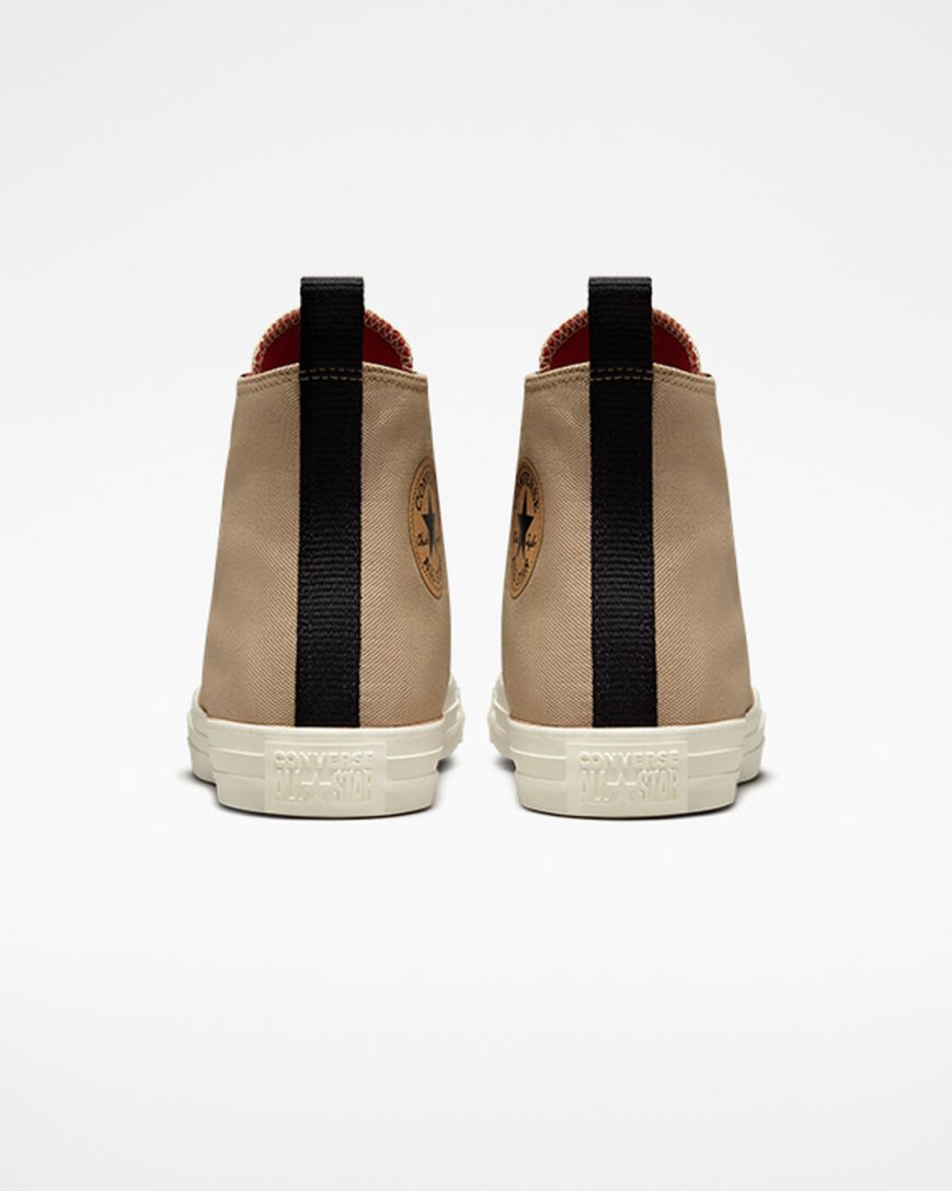 Converse Chuck Taylor All Star Rugged Basics Høye Sko Dame Khaki Oransje | 719IOSFCE