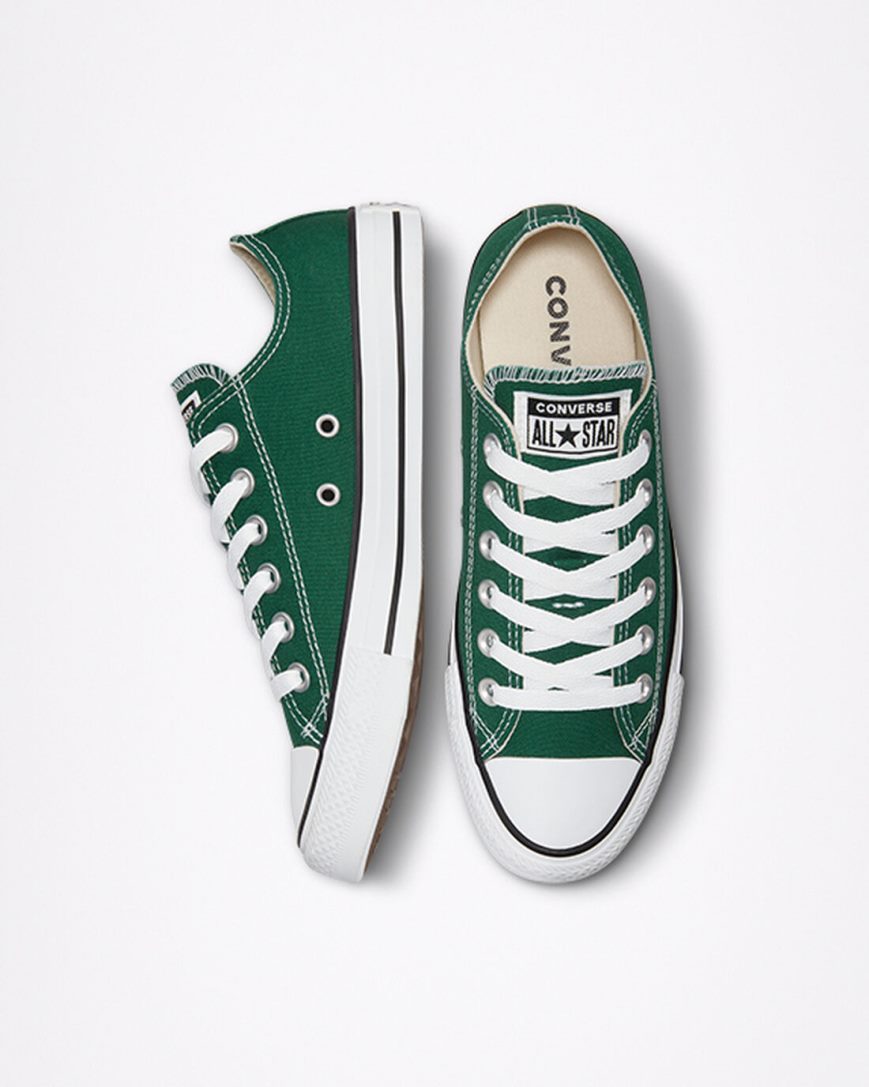 Converse Chuck Taylor All Star Seasonal Color Lave Sko Dame Grønn Hvite Svarte | 106YUZGPX