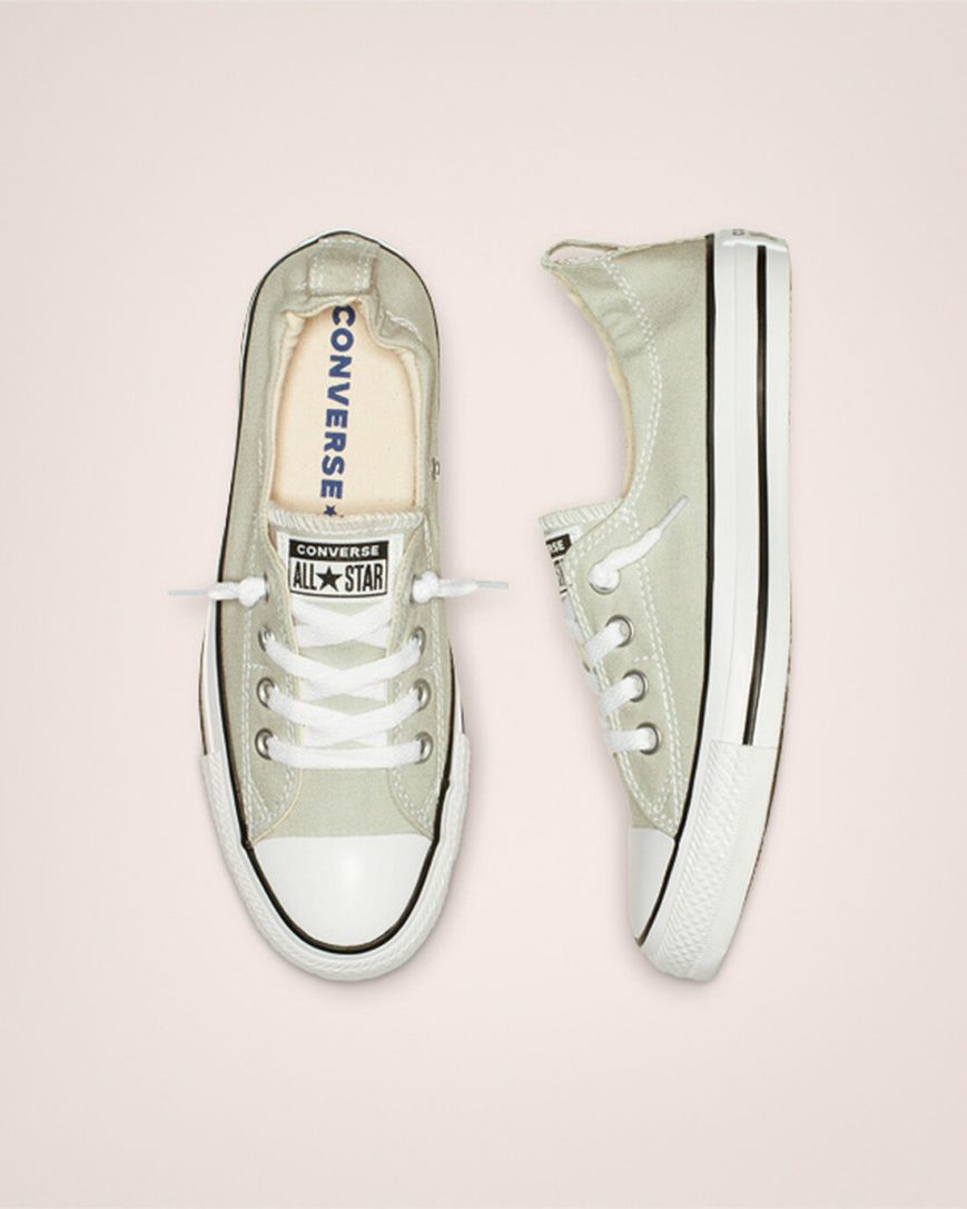 Converse Chuck Taylor All Star Shoreline Slip On Sko Dame Grå | 067THCAJZ