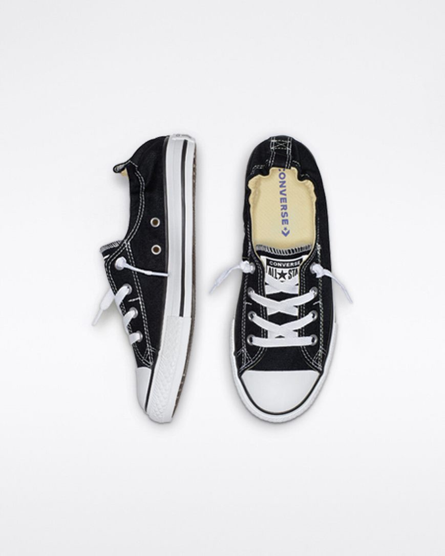 Converse Chuck Taylor All Star Shoreline Slip On Sko Jente Svarte | 381WLGTOP
