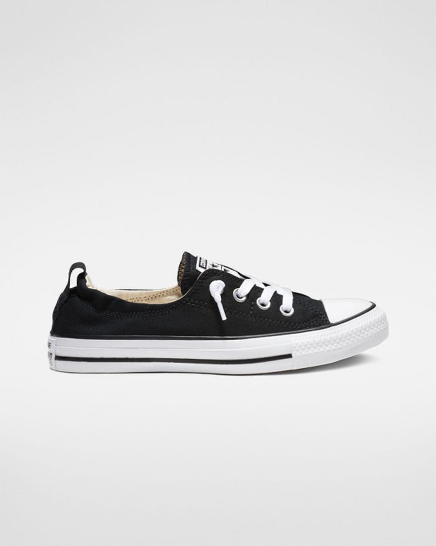 Converse Chuck Taylor All Star Shoreline Slip On Sko Dame Svarte | 720HESRJD