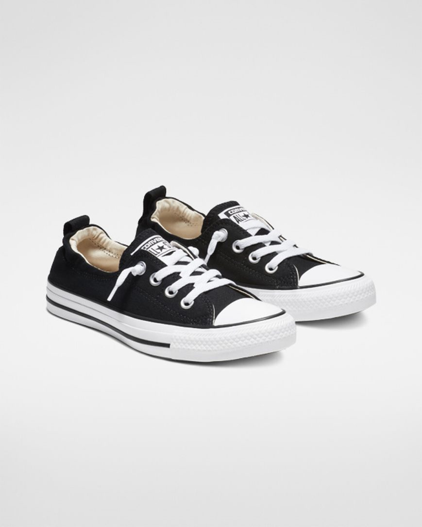 Converse Chuck Taylor All Star Shoreline Slip On Sko Dame Svarte | 720HESRJD