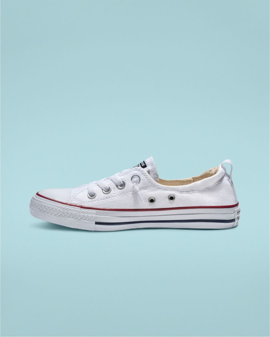 Converse Chuck Taylor All Star Shoreline Slip On Sko Dame Hvite | 847AHZKNL
