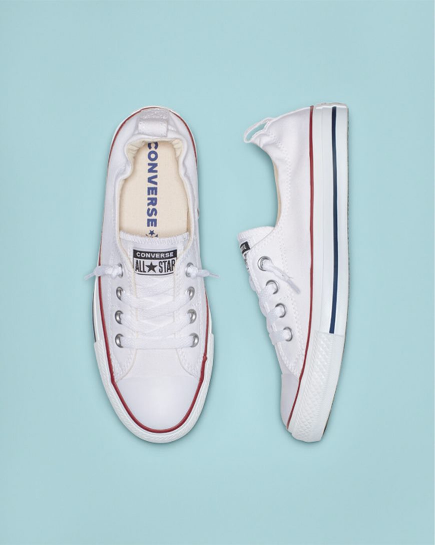Converse Chuck Taylor All Star Shoreline Slip On Sko Dame Hvite | 847AHZKNL