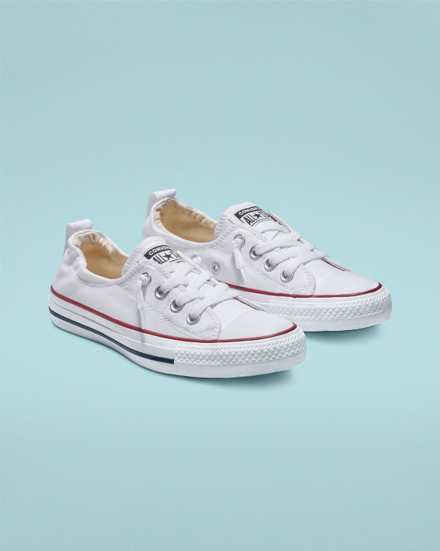 Converse Chuck Taylor All Star Shoreline Slip On Sko Dame Hvite | 847AHZKNL