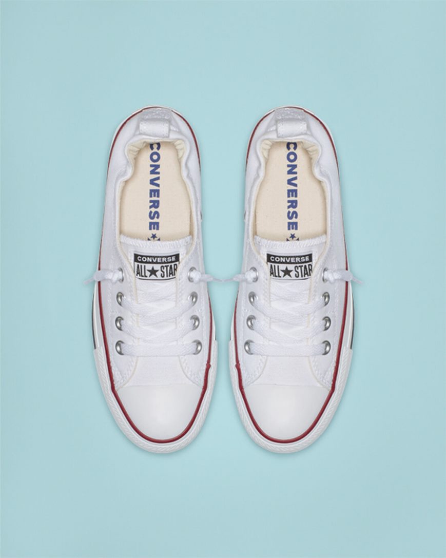 Converse Chuck Taylor All Star Shoreline Slip On Sko Dame Hvite | 847AHZKNL