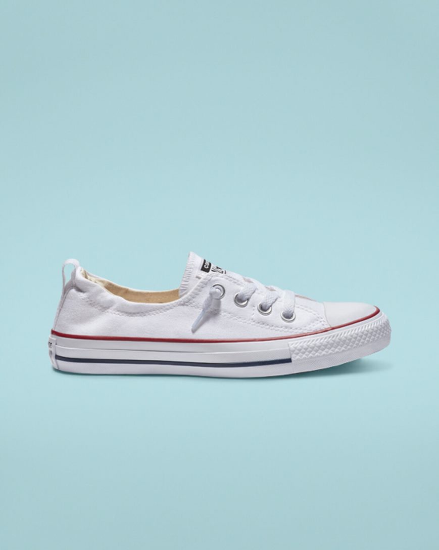 Converse Chuck Taylor All Star Shoreline Slip On Sko Dame Hvite | 847AHZKNL