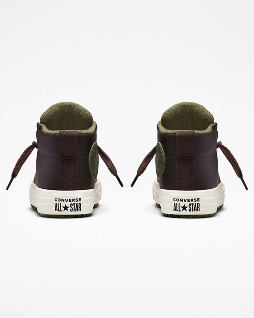 Converse Chuck Taylor All Star Street Boot Lær Høye Sko Gutt Brune | 925JYGMVS