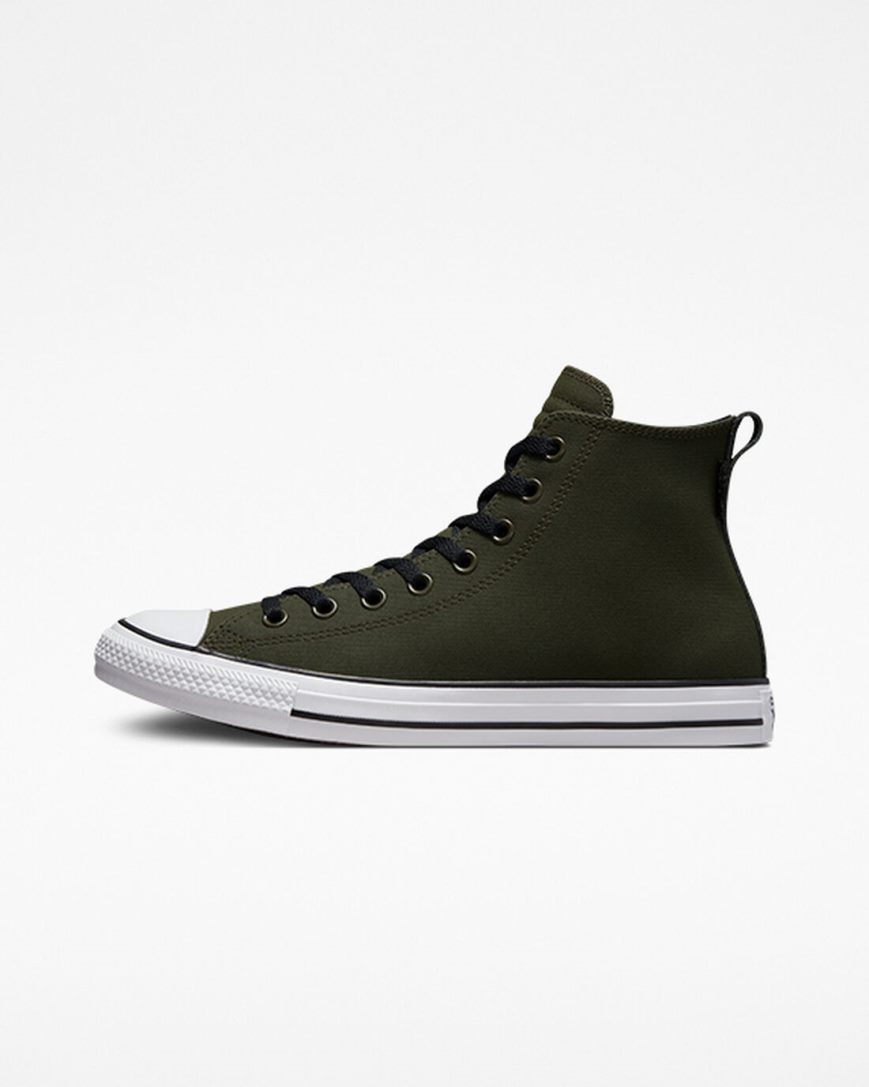 Converse Chuck Taylor All Star TecTuff Høye Sko Herre Olivengrønne Grønn Hvite Svarte | 259GNTPUR