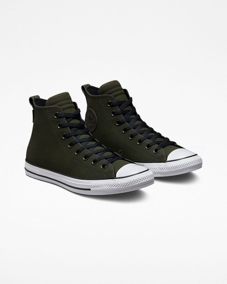 Converse Chuck Taylor All Star TecTuff Høye Sko Herre Olivengrønne Grønn Hvite Svarte | 259GNTPUR