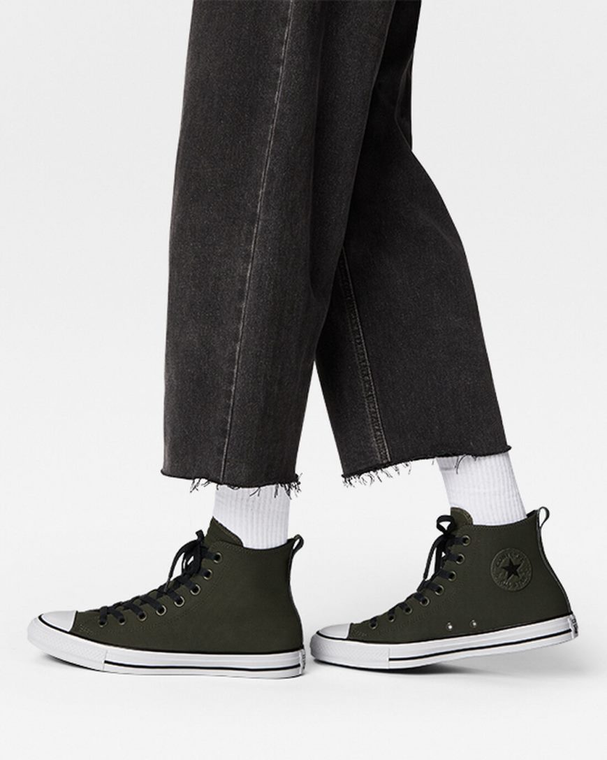 Converse Chuck Taylor All Star TecTuff Høye Sko Herre Olivengrønne Grønn Hvite Svarte | 259GNTPUR