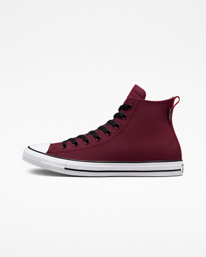 Converse Chuck Taylor All Star TecTuff Høye Sko Dame Mørke Rød Hvite Svarte | 318JXQTUW
