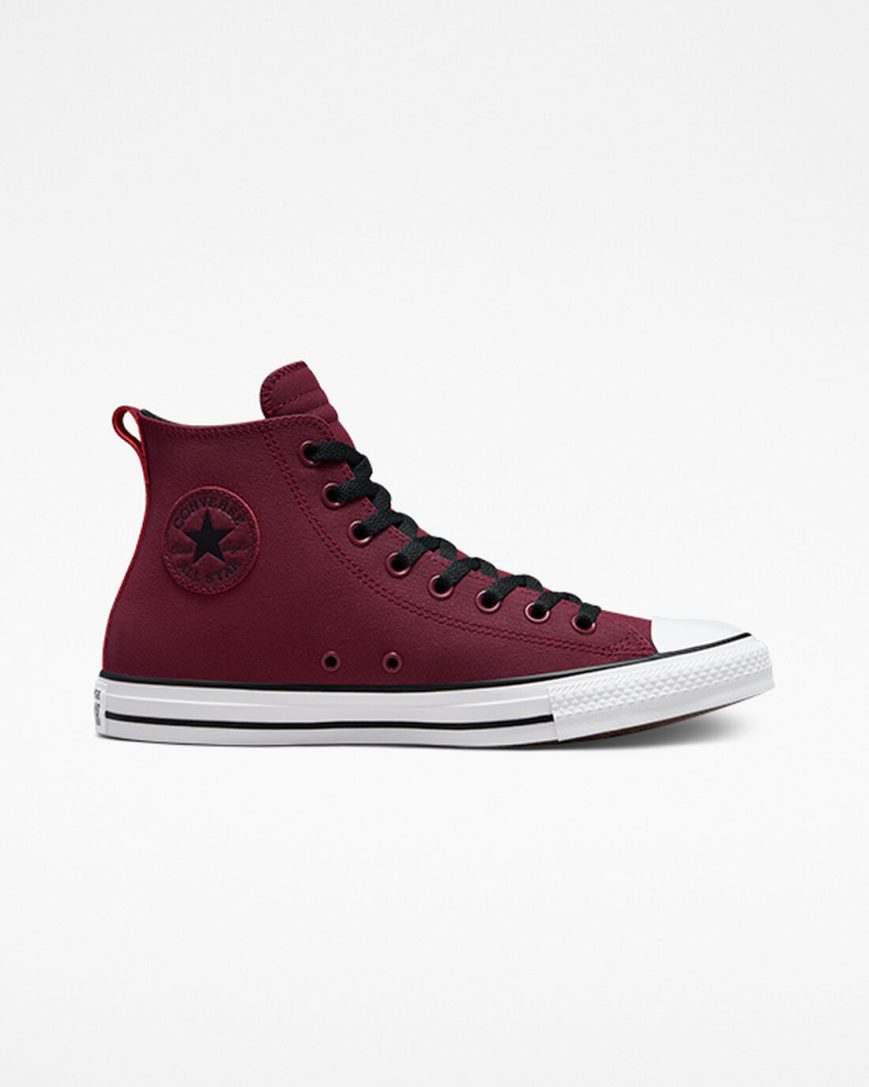 Converse Chuck Taylor All Star TecTuff Høye Sko Dame Mørke Rød Hvite Svarte | 318JXQTUW