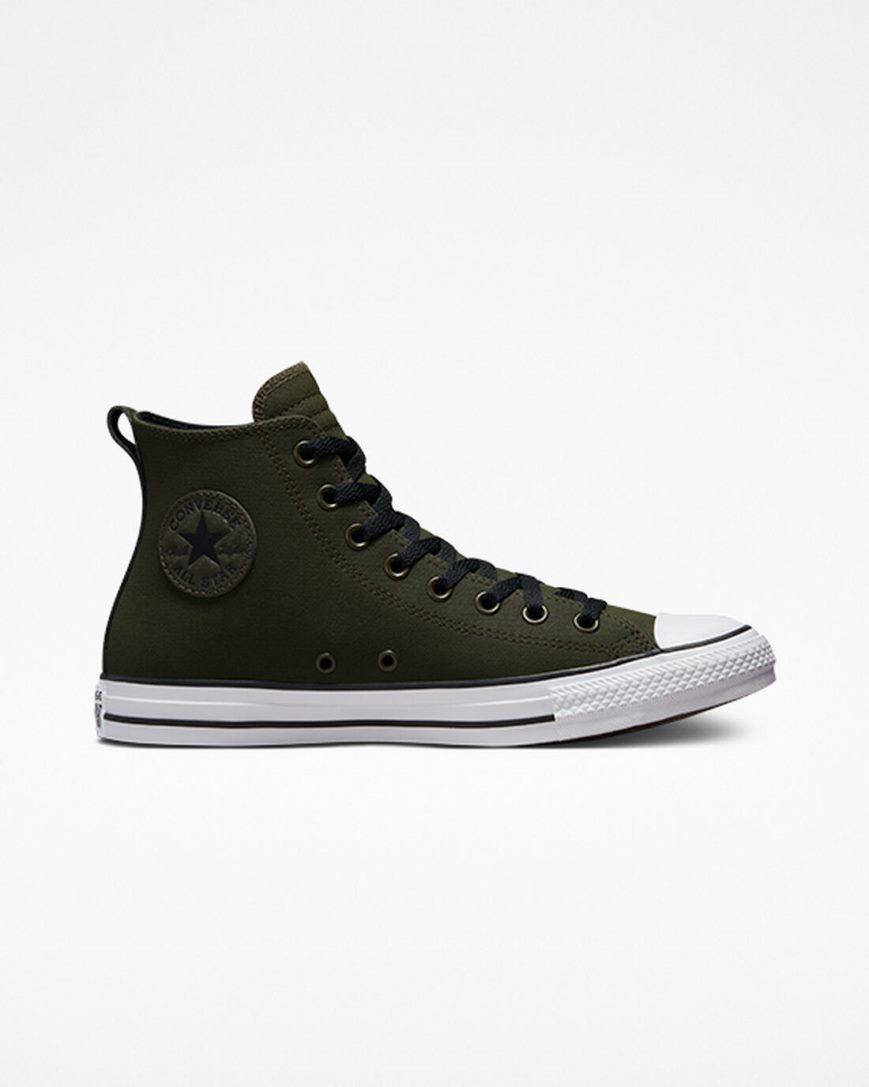 Converse Chuck Taylor All Star TecTuff Høye Sko Dame Olivengrønne Grønn Hvite Svarte | 493TVURQS