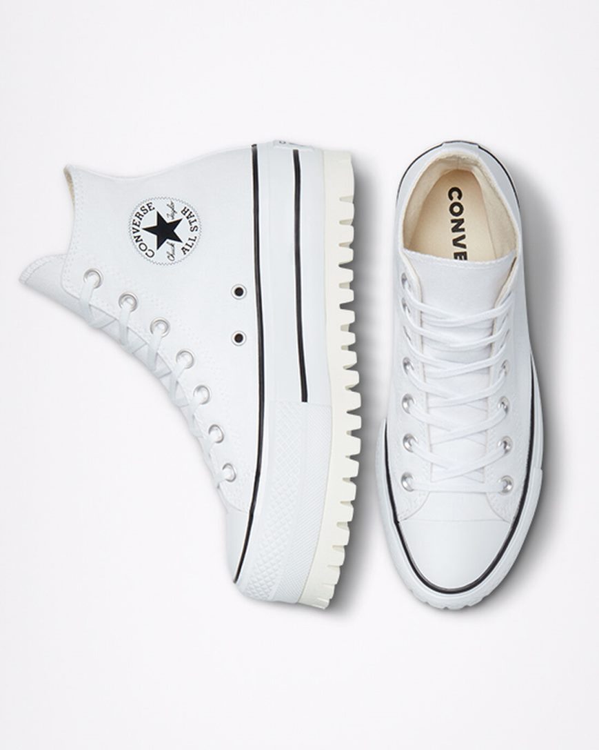 Converse Chuck Taylor All Star Trek Høye Platform Sko Dame Hvite | 980QBPWNH