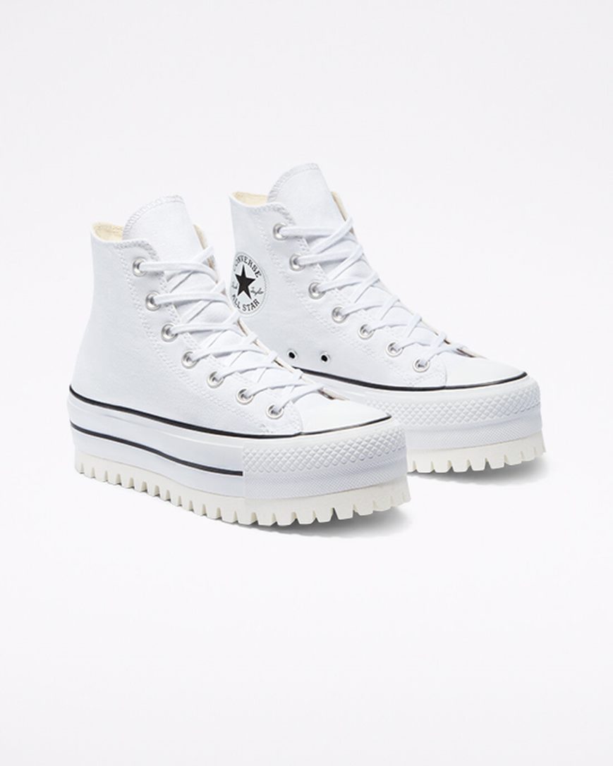 Converse Chuck Taylor All Star Trek Høye Platform Sko Dame Hvite | 980QBPWNH