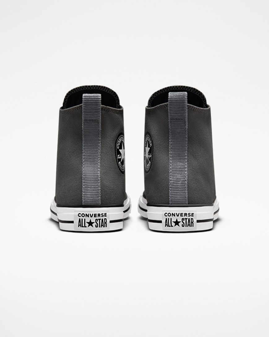 Converse Chuck Taylor All Star Woven Twill Høye Sko Dame Grå Svarte | 716JEUZNY