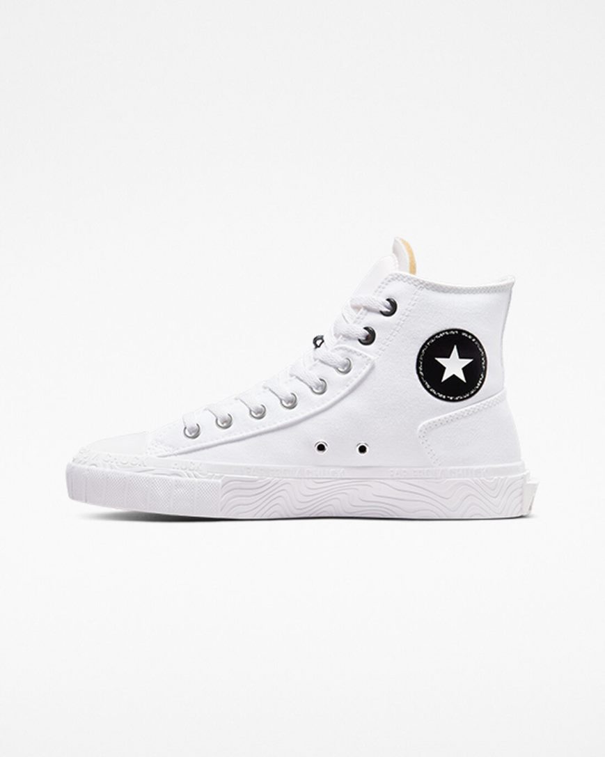 Converse Chuck Taylor Alt Star Canvas Høye Sko Dame Hvite Svarte Hvite | 537SBLUGO
