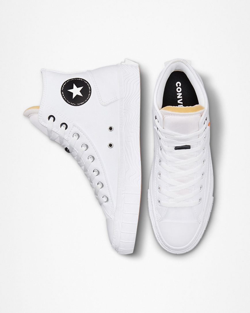 Converse Chuck Taylor Alt Star Canvas Høye Sko Dame Hvite Svarte Hvite | 537SBLUGO