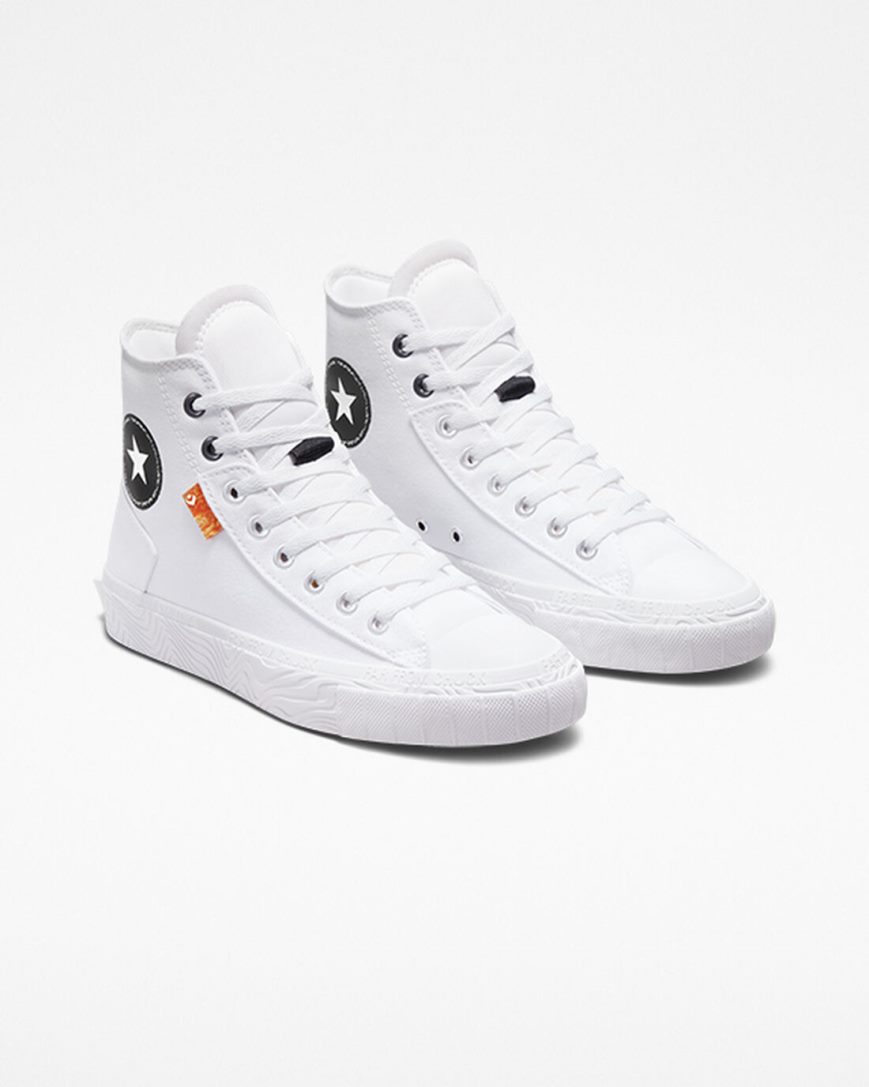 Converse Chuck Taylor Alt Star Canvas Høye Sko Herre Hvite Svarte Hvite | 685ZTDQFC