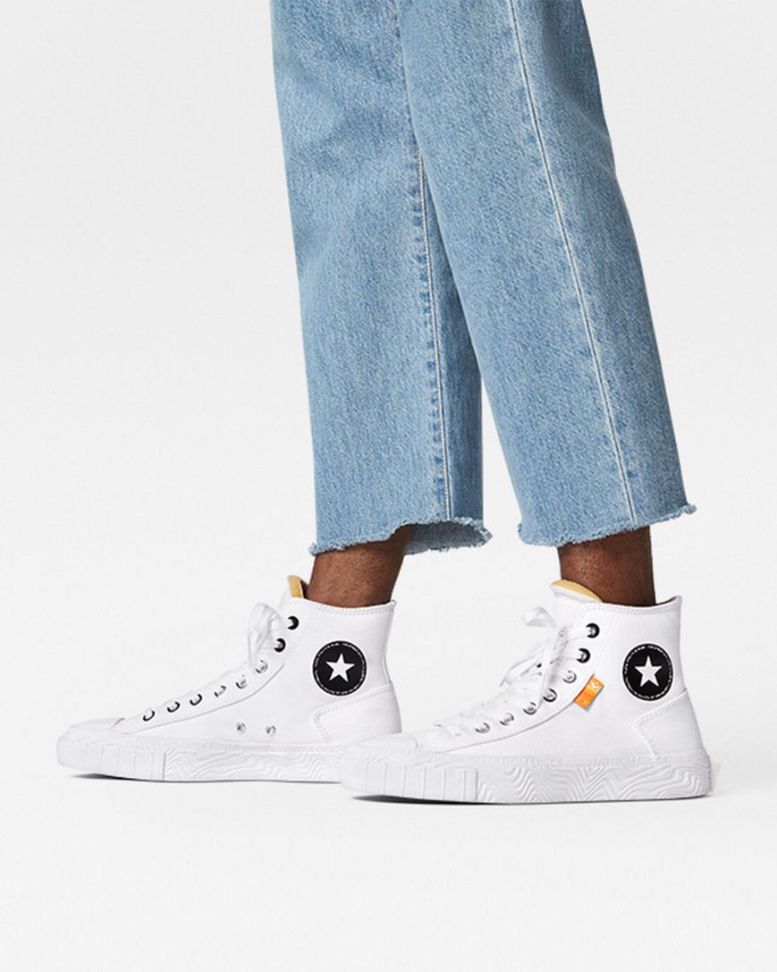 Converse Chuck Taylor Alt Star Canvas Høye Sko Herre Hvite Svarte Hvite | 685ZTDQFC