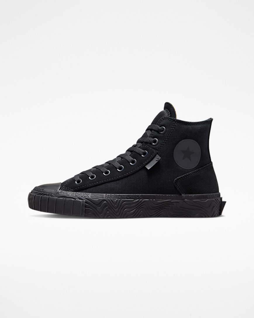 Converse Chuck Taylor Alt Star Wavy Høye Sko Herre Svarte Dyp Grå Svarte | 185OMNQUY