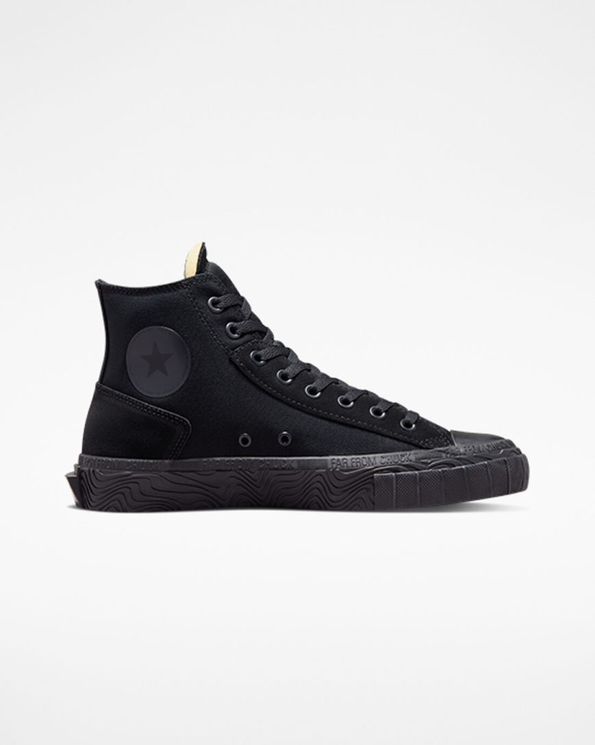 Converse Chuck Taylor Alt Star Wavy Høye Sko Herre Svarte Dyp Grå Svarte | 185OMNQUY