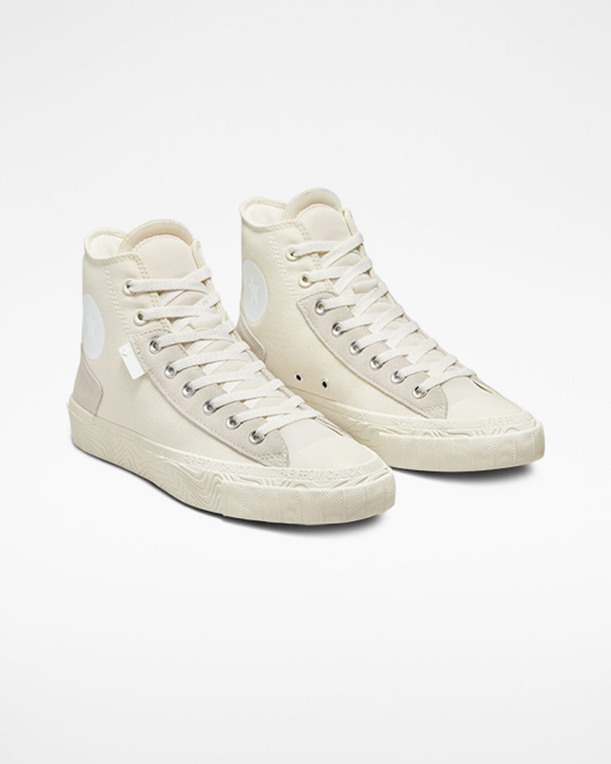 Converse Chuck Taylor Alt Star Wavy Høye Sko Herre Beige Hvite | 765KLIPUJ