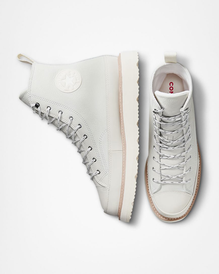 Converse Chuck Taylor Crafted Høye Støvler Herre Beige Beige Hvite Rosa | 143LDQUPI