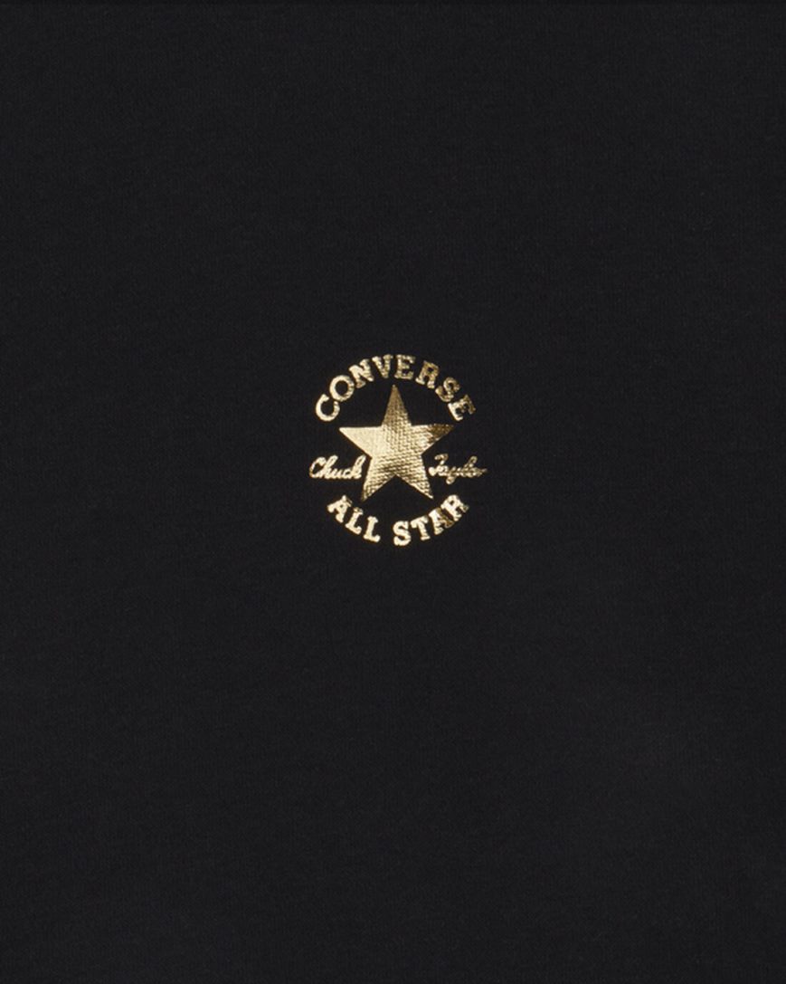Converse Chuck Taylor Patch Mock Neck Pullover Gensere Dame Svarte | 014KPCZRU