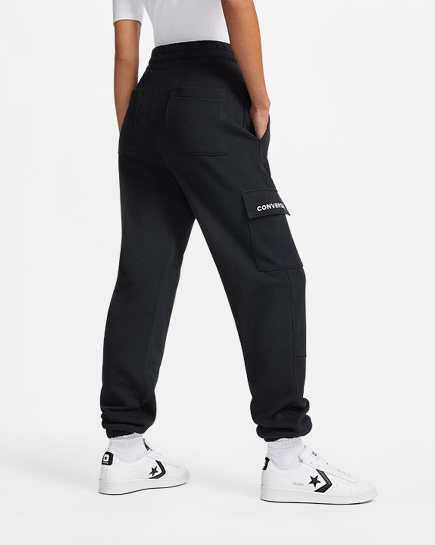 Converse Classic Fit Cargo Joggebukser Dame Svarte | 493ZWVBNK