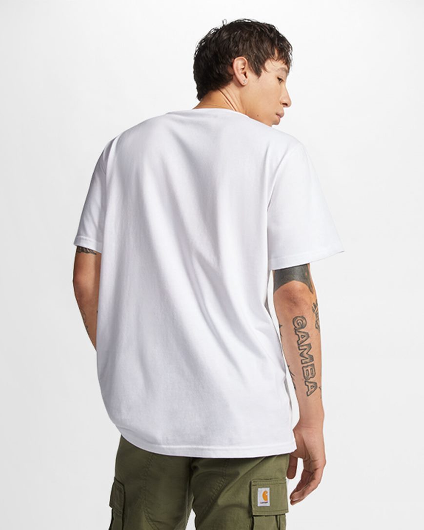 Converse Cloud Fill Logo T-Shirts Herre Hvite | 521SRPOIZ