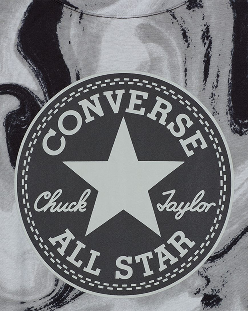 Converse Dye Printed Chuck Taylor Patch Boxy T-Shirts Jente Svarte | 703QUAWMY